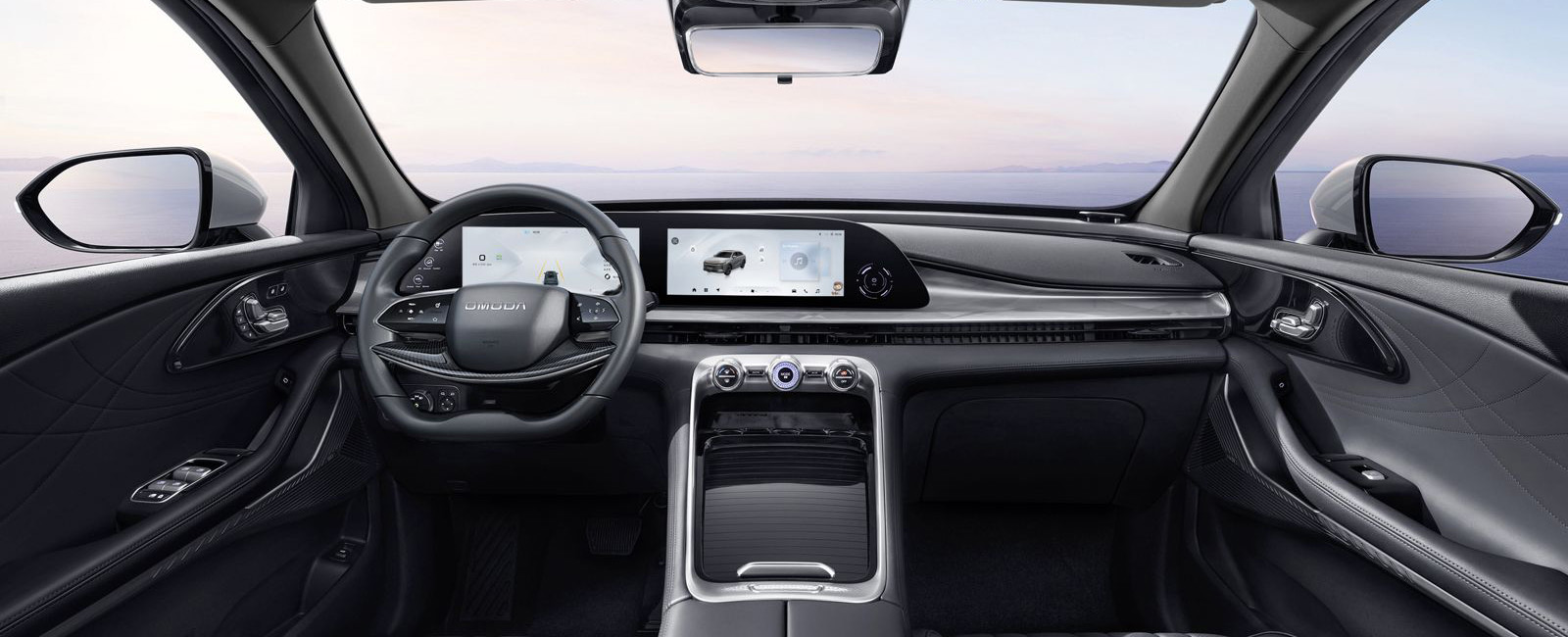 BUGA AUTO - Omoda 9 interior black front facing